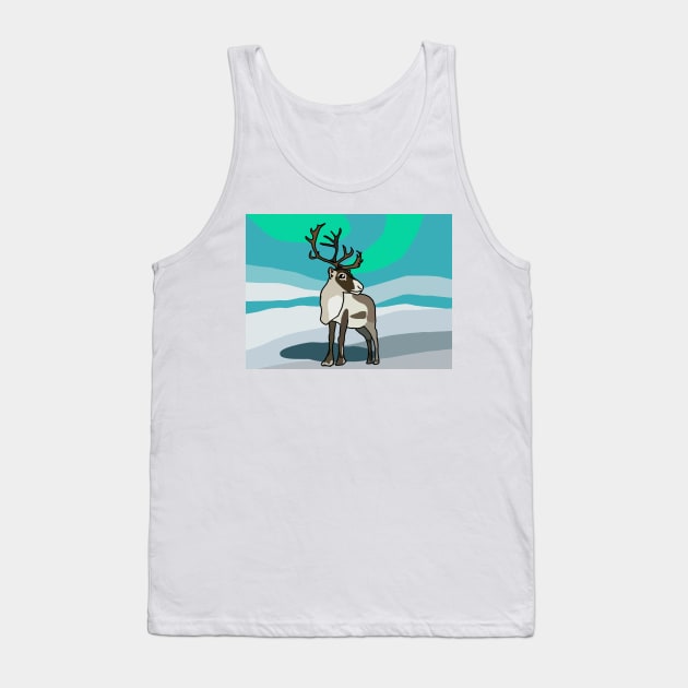 Reindeer Tank Top by Artfully Imaginative Musings